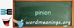 WordMeaning blackboard for pinion